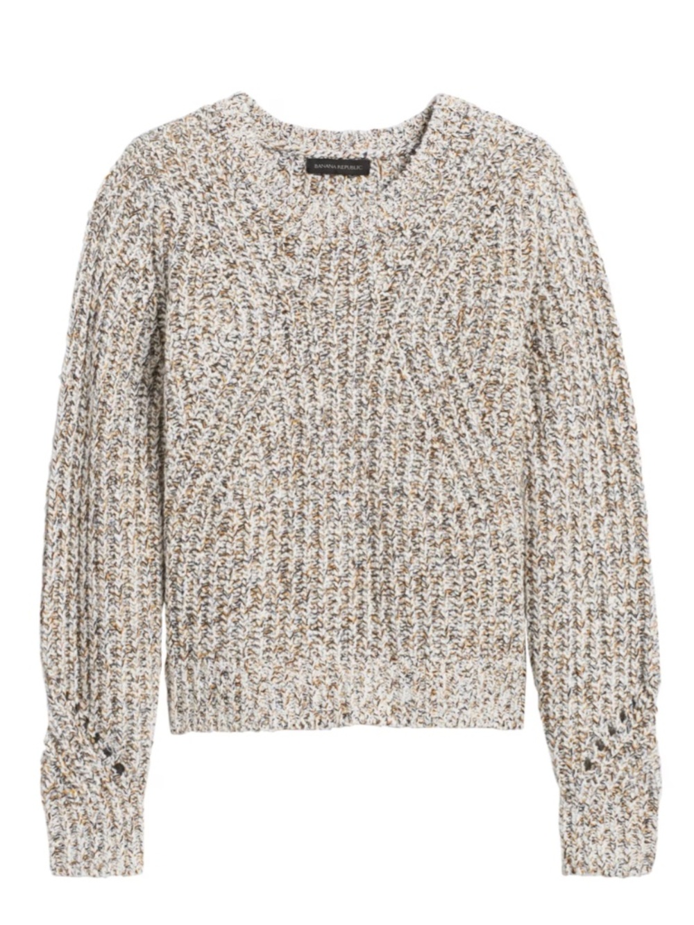 Banana Republic Chunky Pointelle Cropped Sweater in size M